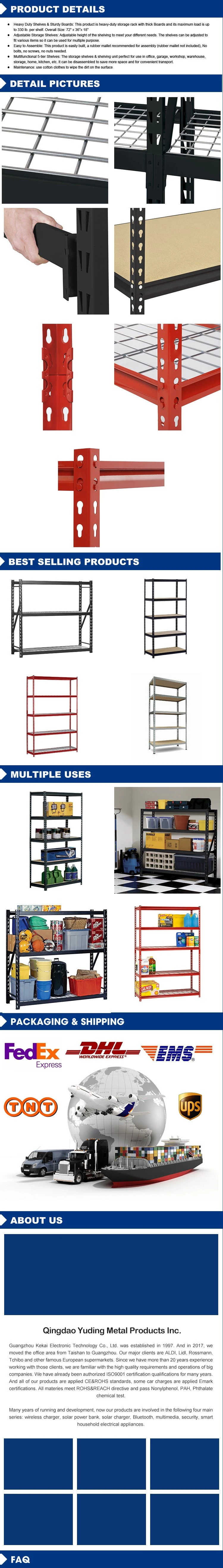 Heavy Display Adjustable Rivet Rack Supermarket/Warehouse Steel Metal Shelving